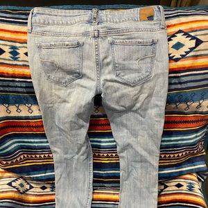 American Eagle Distressed Studded Skinny Jeans